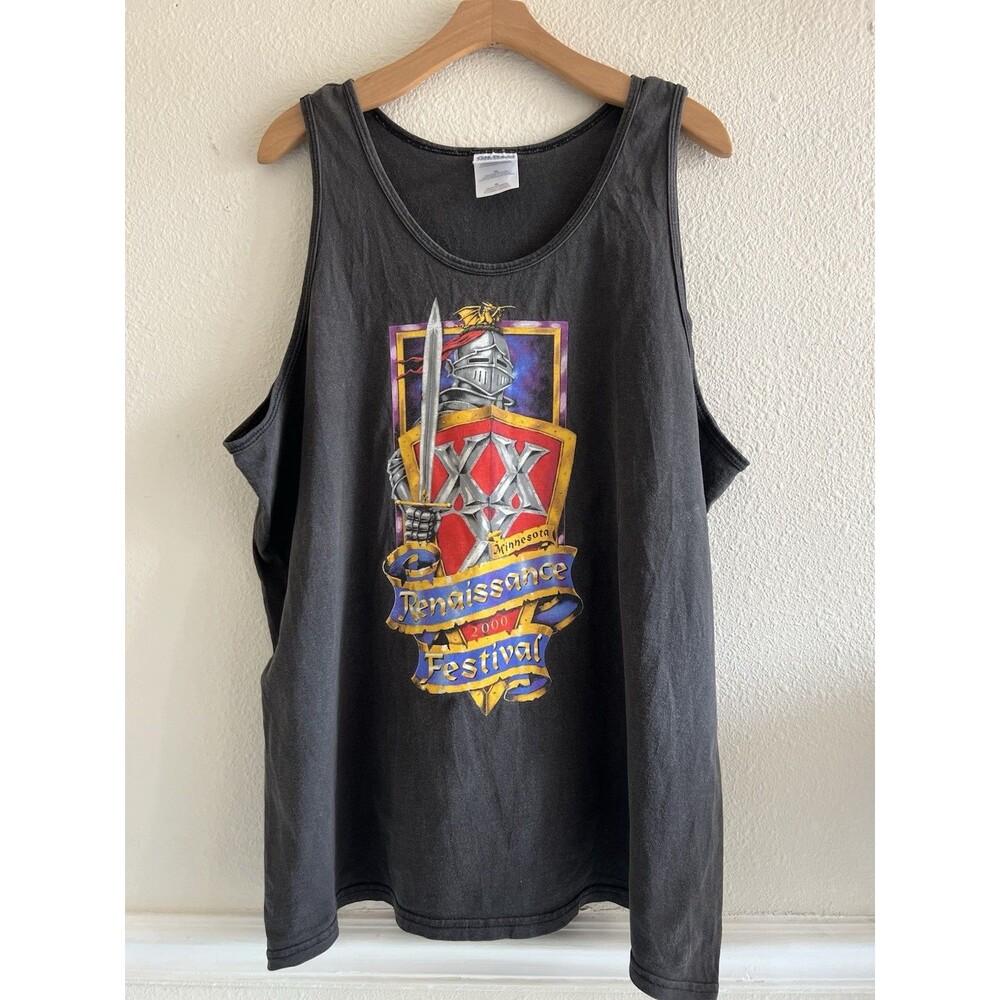 Vintage Gildan Renaissance 2000 Festival Top XL Knight Grunge Cosplay